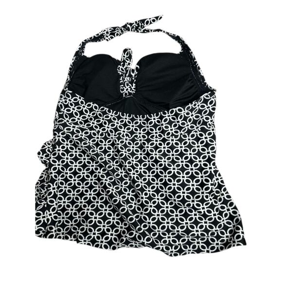 Collections by Catalina Black & White Patterned Tankini Top Women's 1X 16W NEW - Picture 7 of 11